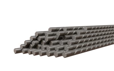 İnşaat Demiri, HL Metal Demir Çelik Sanayi, Rebar Reinforcement steel bars. Building armature isolated on white